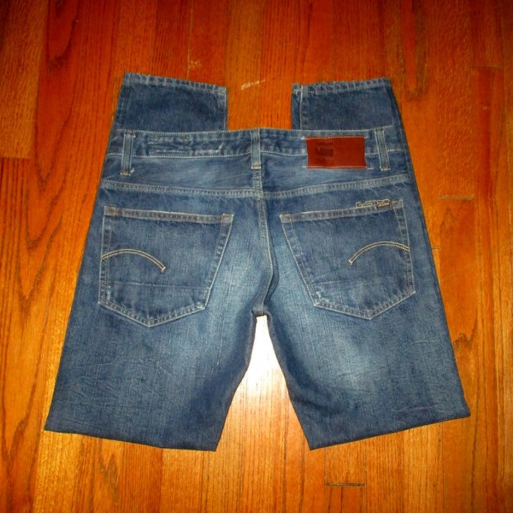 G-STAR RAW 3301 Selvedge Tapered Jeans Sz 34x31